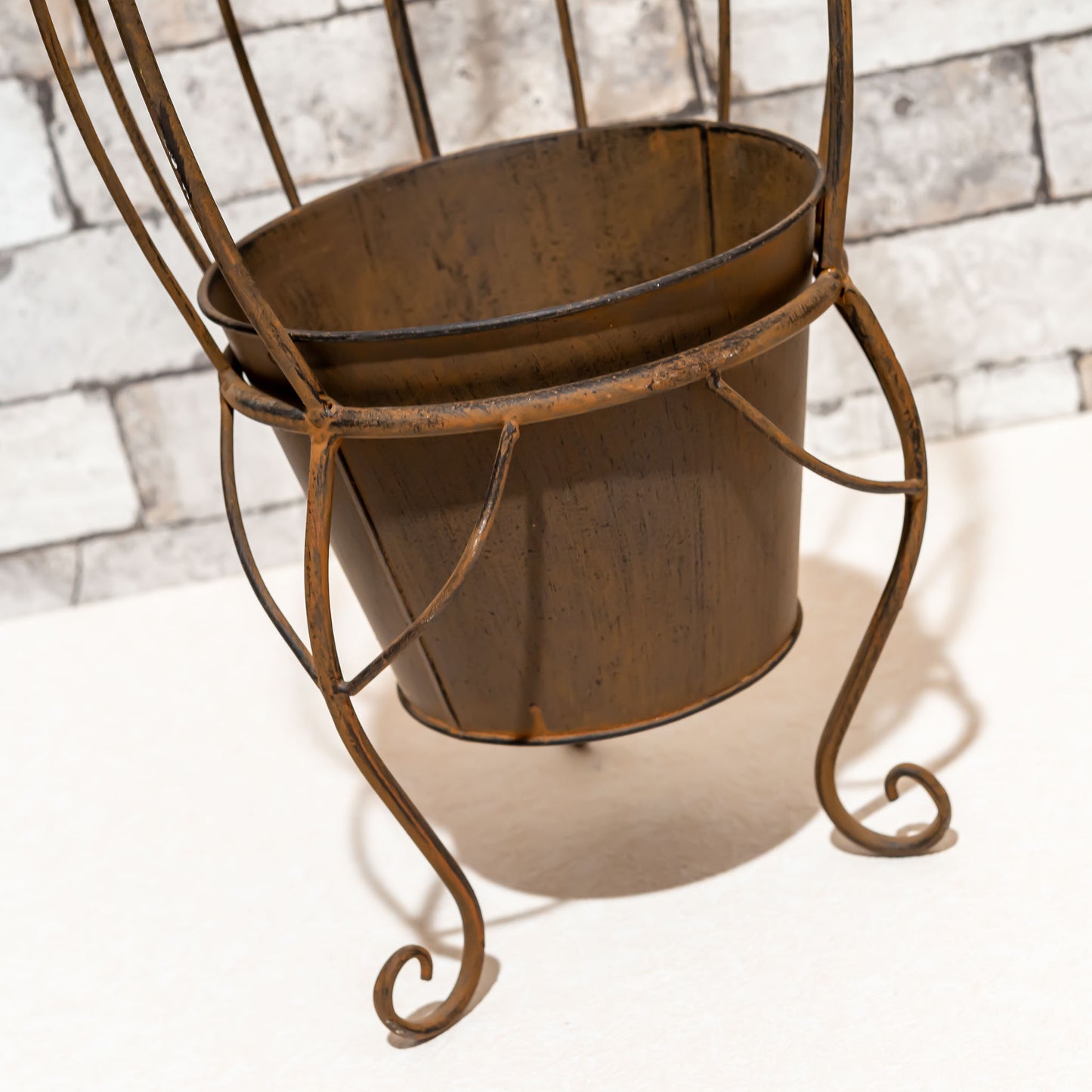 ガーデニング雑貨 アイアン製 プランター 鉢カバー ロングコクーン アップ