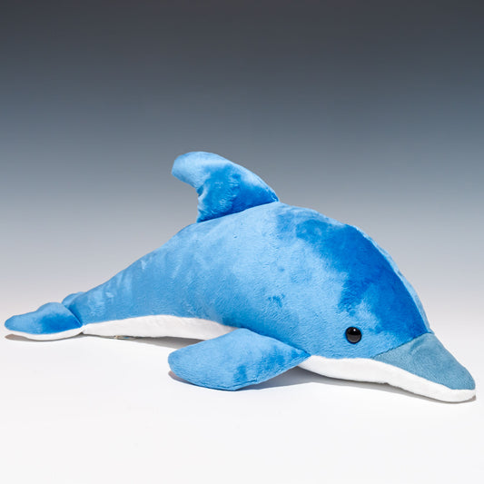 たけのこ TAKENOKO ぬいぐるみ イルカ (NEW) M ブルー 16769 左横