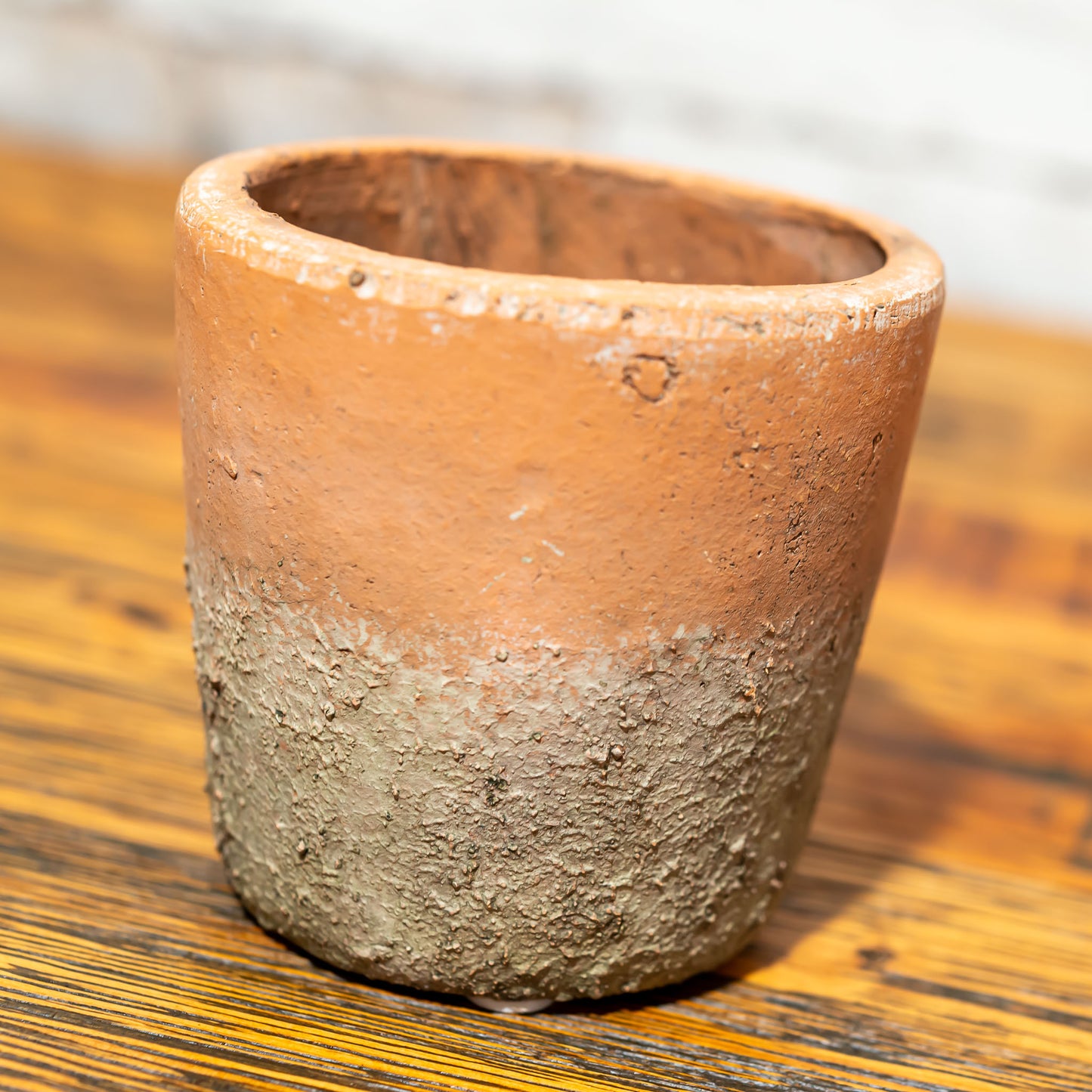 ガーデニング雑貨 テラコッタ製プランター(鉢カバー)クレイポット SSサイズ アップ2