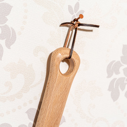 木製 ブナの木 靴べら POLITE SHOE HORN LONG 75cm アップ