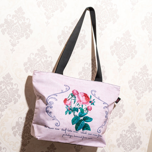 ポリエステル製 トートバッグ ピエールジョゼフ ローズ柄 表面2