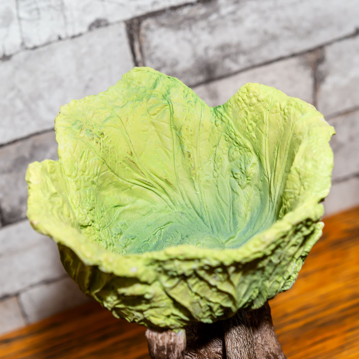 ガーデニング雑貨 樹脂・レジン製 置物 キャベツ トップヘッド ウサギ型 プランター アップ3