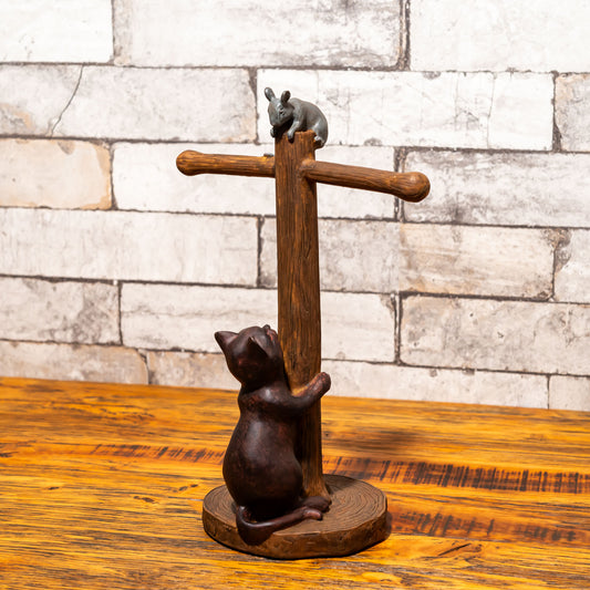 キッチン雑貨 レジン製 キャット&マウス マグカップ・ティーカップ ホルダー 正面