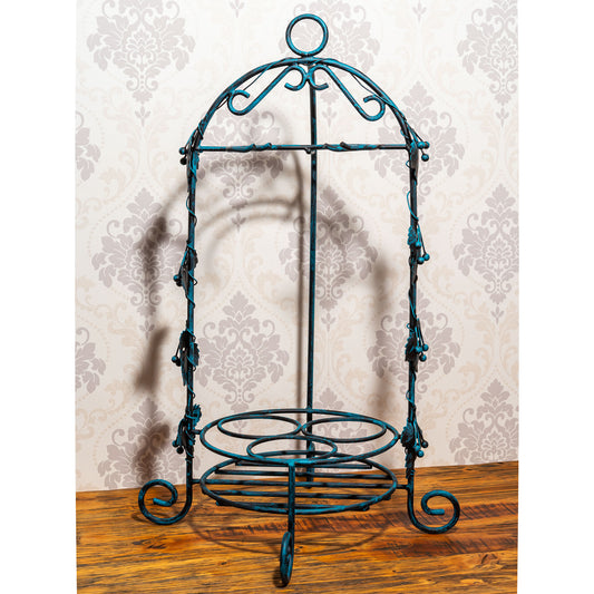 アイアン製 青銅風 ワインホルダー ワインラック ボトルホルダー 正面