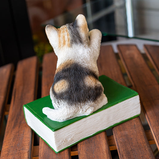 ロイヤルアーデン Royal Arden 樹脂・レジン製 置物 キュート キャット&ドッグ ウェルカムボード 三毛猫 64337 後ろ