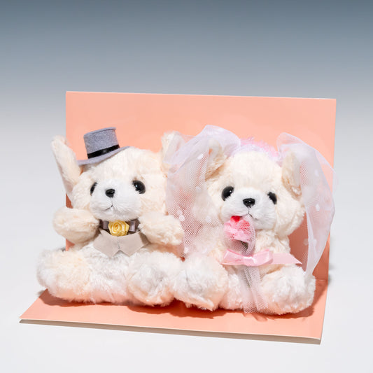 たけのこ TAKENOKO ぬいぐるみ ウェディングペア ぬいぐるみ チワワ 23505 正面2