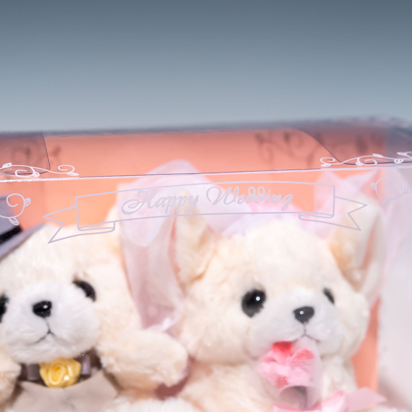 たけのこ TAKENOKO ぬいぐるみ ウェディングペア ぬいぐるみ チワワ 23505 ケースのハッピーウェディング文字