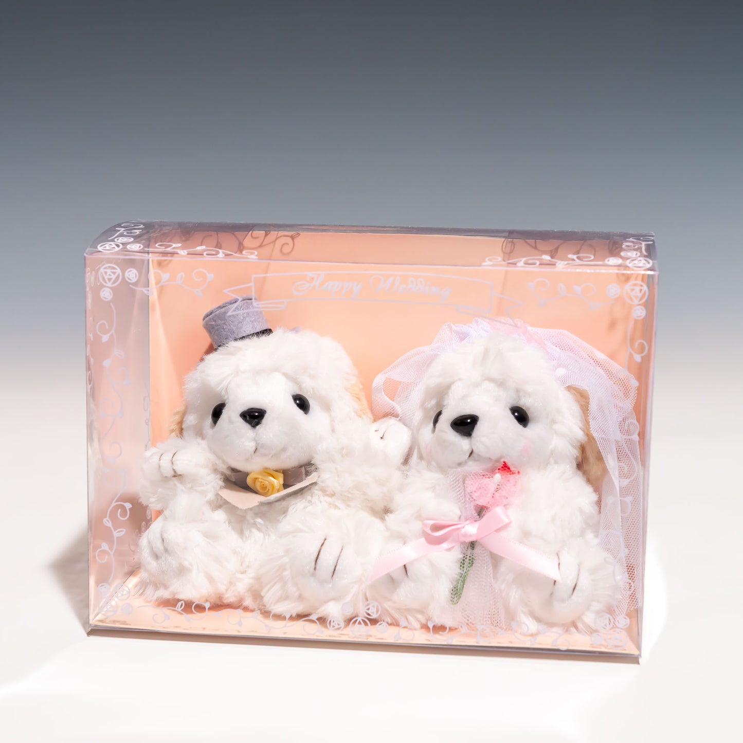 たけのこ TAKENOKO ぬいぐるみ ウェディングペア ぬいぐるみ トイプードル 23506 正面