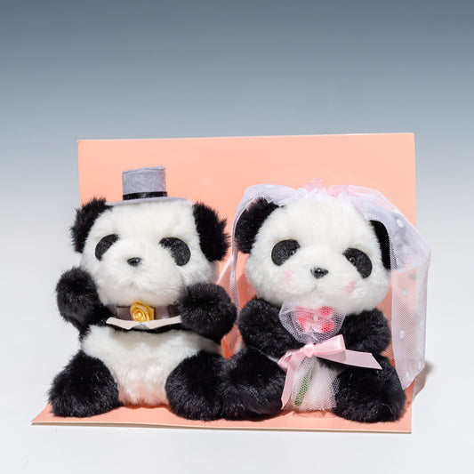 たけのこ TAKENOKO ぬいぐるみ ウェディングペア ぬいぐるみ パンダ 23501 正面2