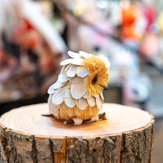 ナチュラルテイストオブジェ 置物 ミミズク 左横