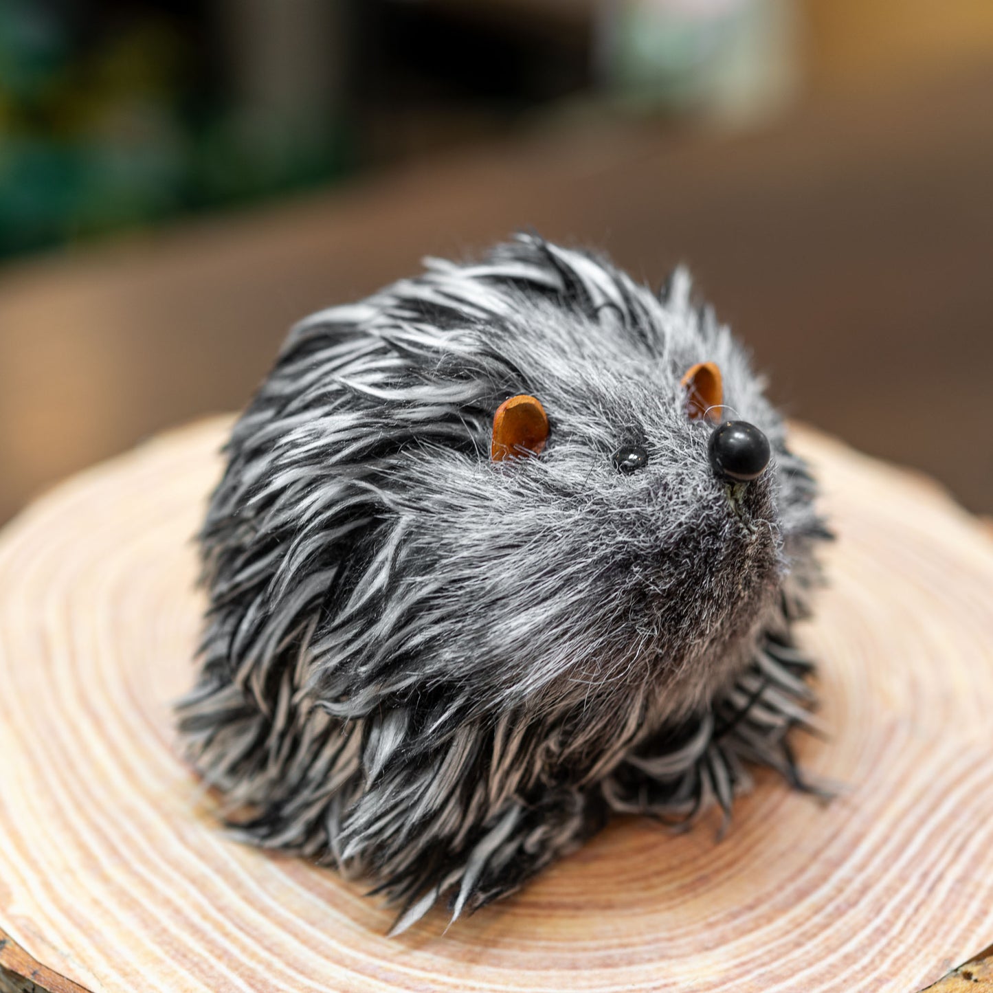 ヘッジホッグ ハリネズミ ペア置物 Lサイズ 左横