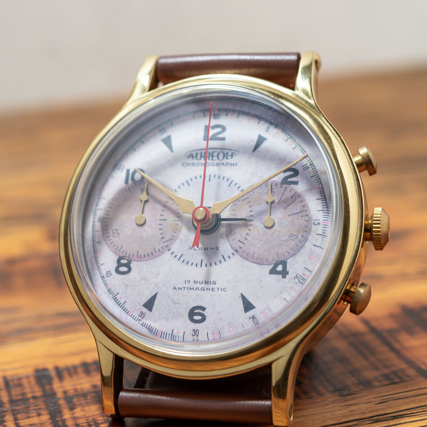 TIMEWORKS タイムワークス BY UTTERMOST 真鍮 ブラス 腕時計型 アラーム付き置き時計 アップ