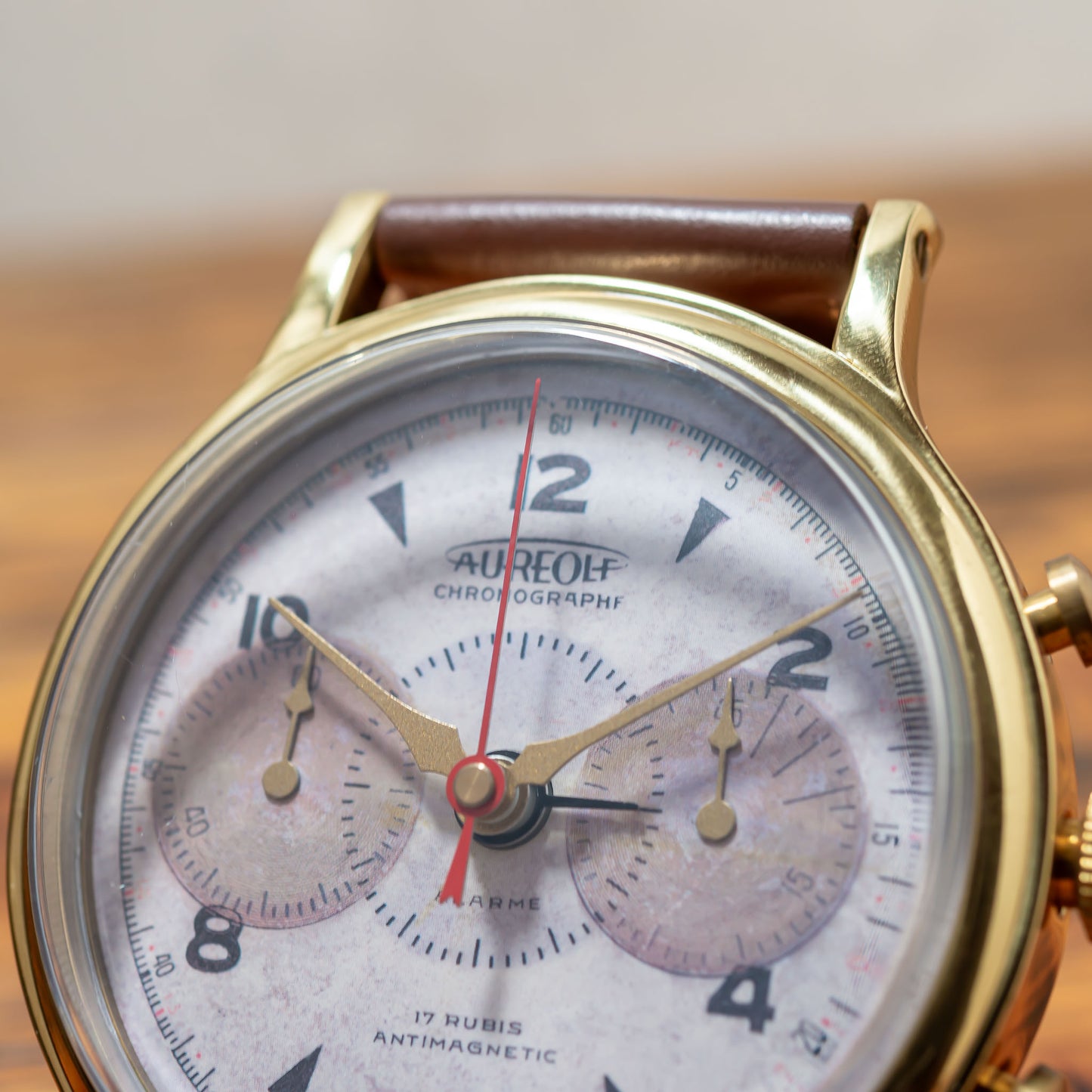TIMEWORKS タイムワークス BY UTTERMOST 真鍮 ブラス 腕時計型 アラーム付き置き時計 アップ2