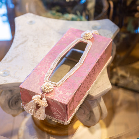 ジェニファーテイラー Jennifer Taylor ティッシュボックス Lorraine Pink ロレーヌピンク 左横