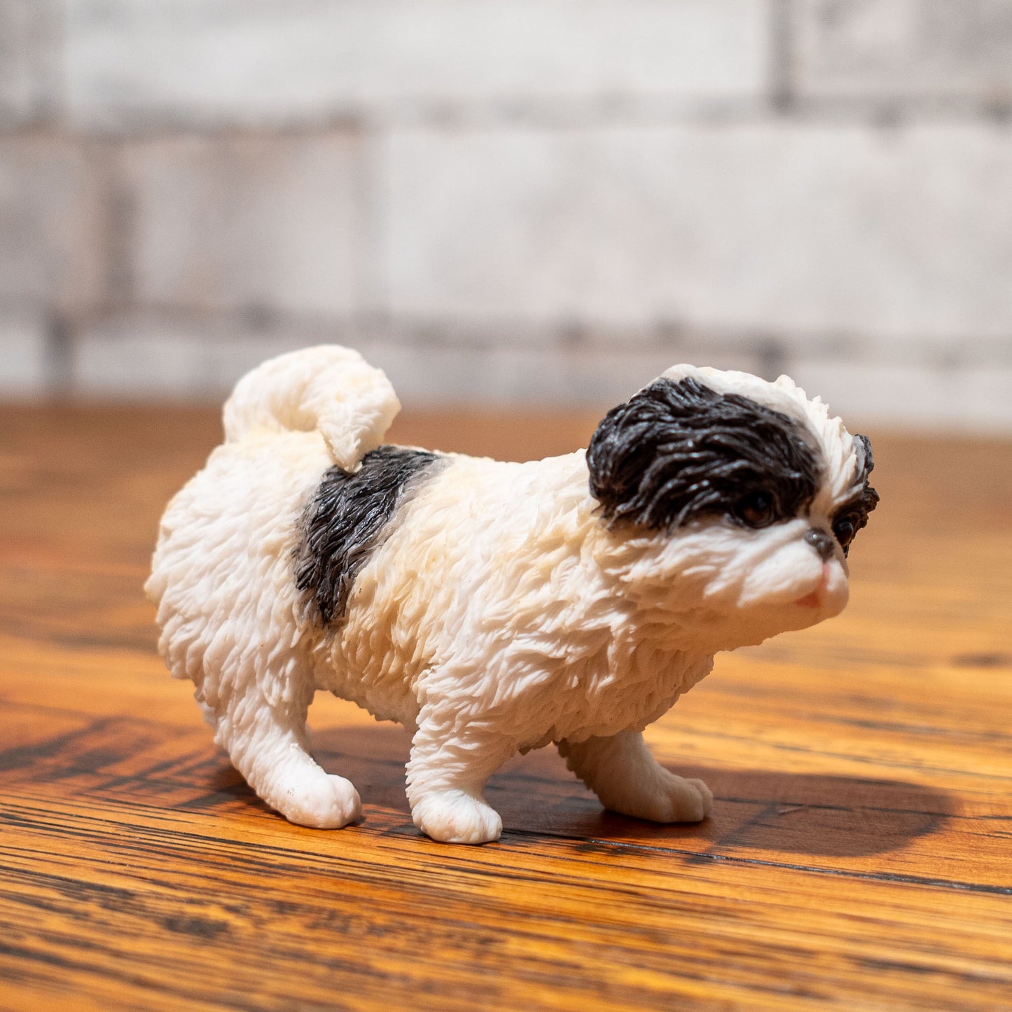 樹脂・レジン製 犬型置物 パピー 仔犬 スパニエル 左横