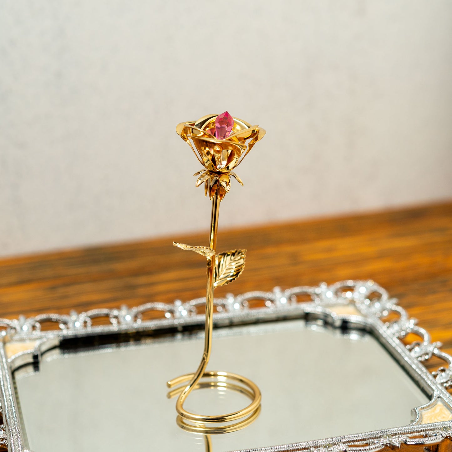 ロイヤルアーデン Royal Arden スワロフスキー Swarovski オーナメント ローズ 01603 左横