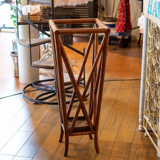 【アウトレット】木製 ハンドクラフト アンブレラスタンド 傘立て 正面