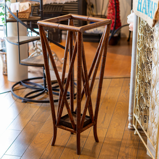 【アウトレット】木製 ハンドクラフト アンブレラスタンド 傘立て 左横