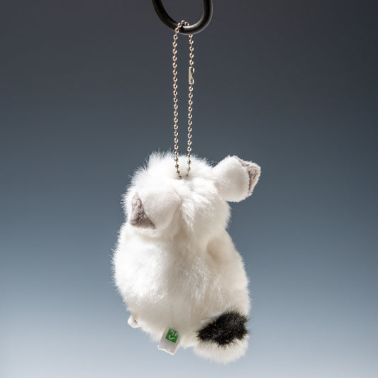 吉徳 ぬいぐるみ りくのなかまたち 雪うさぎ マスコット 180012 ぶら下げた後ろ姿