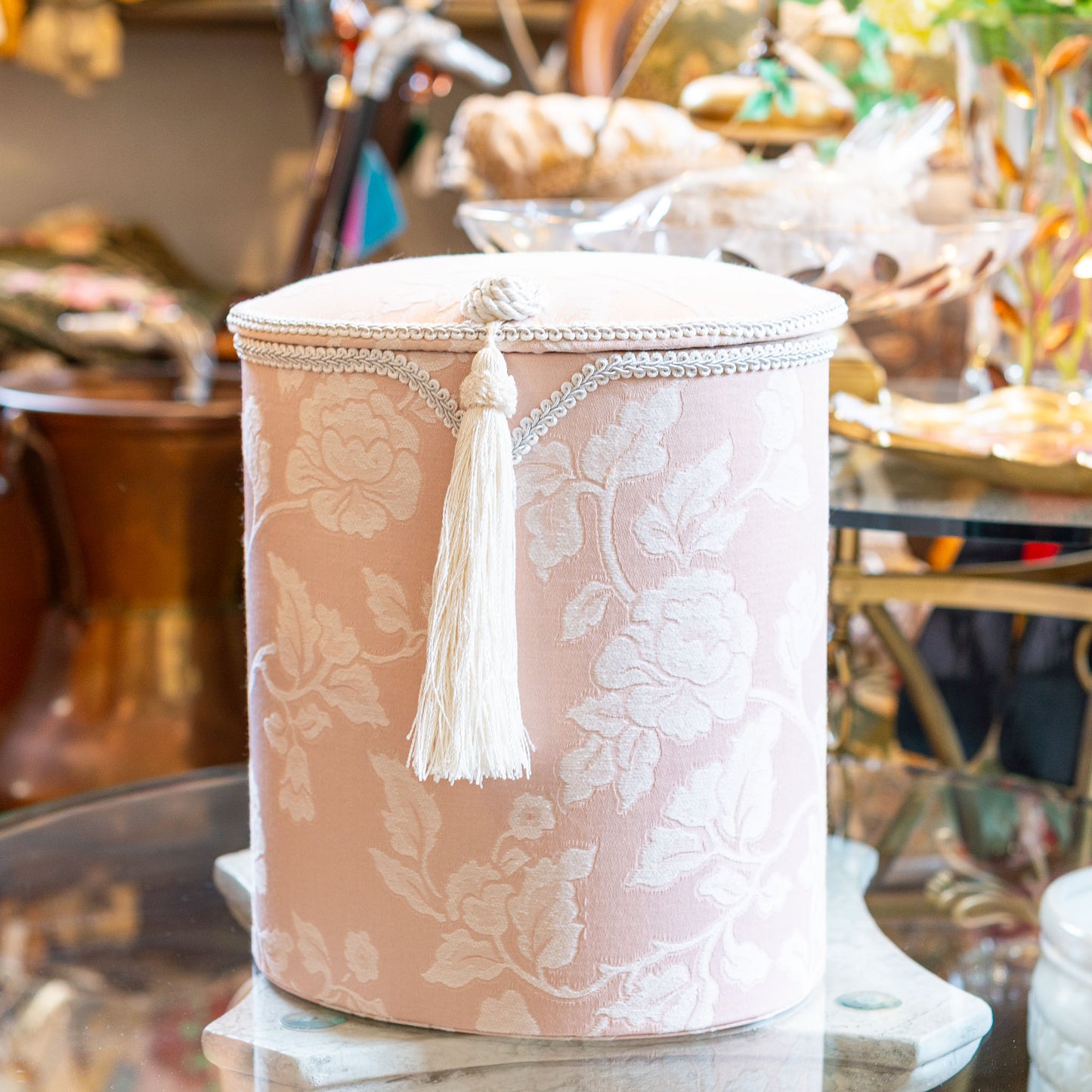 ジェニファーテイラー Jennifer Taylor ダストボックス ゴミ箱 Heirloom pink エアルームピンク 2個セット 正面2
