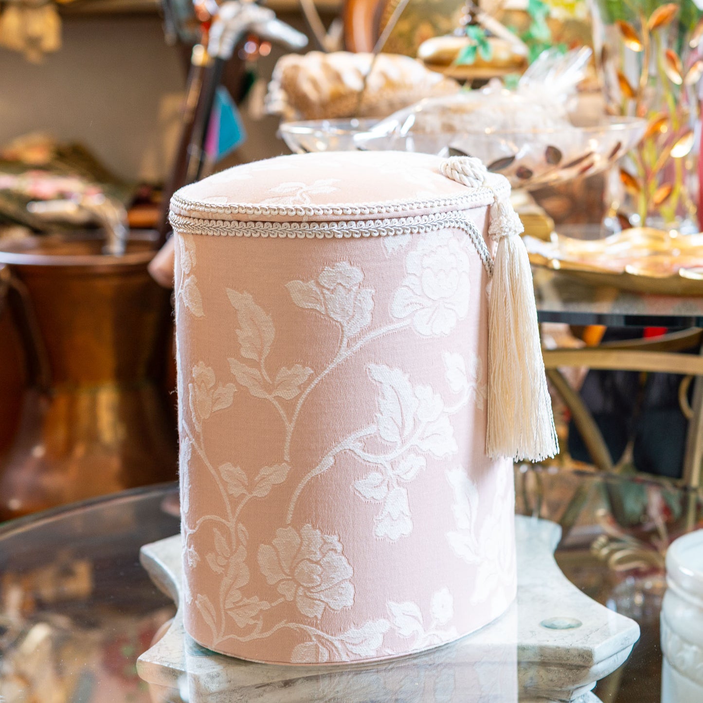 ジェニファーテイラー Jennifer Taylor ダストボックス ゴミ箱 Heirloom pink エアルームピンク 2個セット 左横
