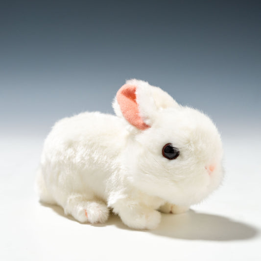 吉徳 ぬいぐるみ りくのなかまたち ウサギ ホワイト 180497 左横