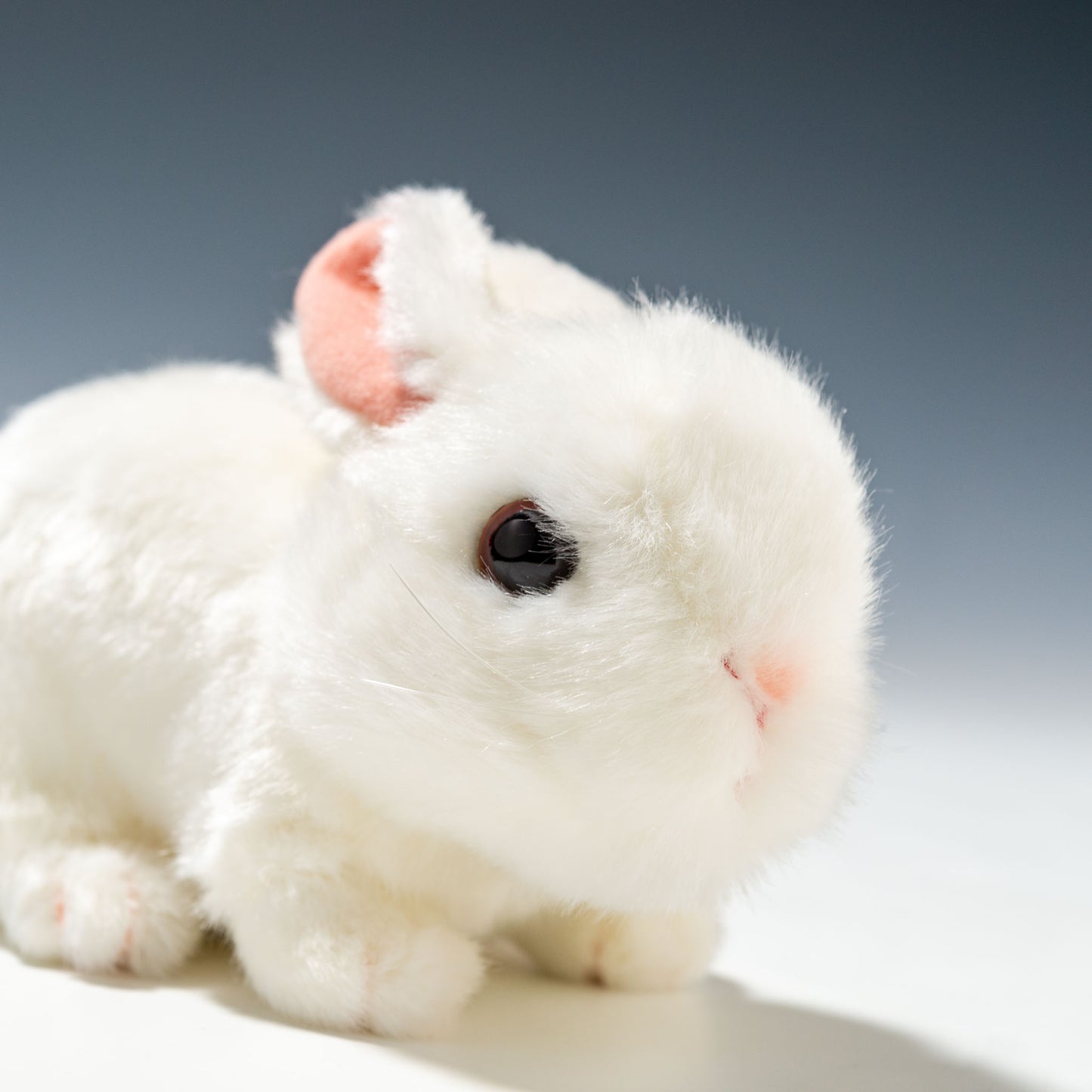 吉徳 ぬいぐるみ りくのなかまたち ウサギ ホワイト 180497 右横顔