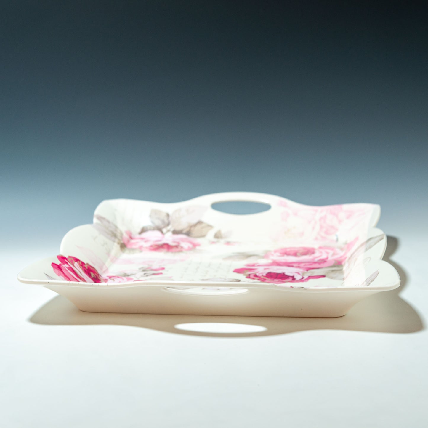 イタリア製 Dora Papis ローズ メラミントレー Lサイズ 左横