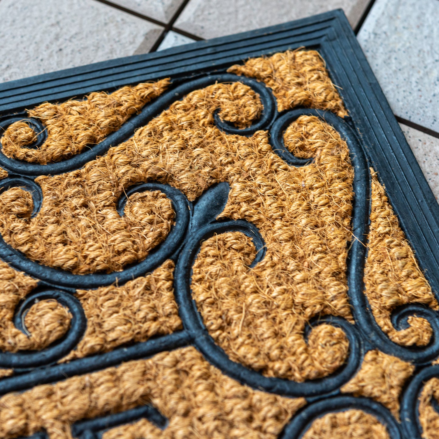 コイヤーラバー 玄関ドアマット スクエア Welcome ウェルカム コイヤー部分