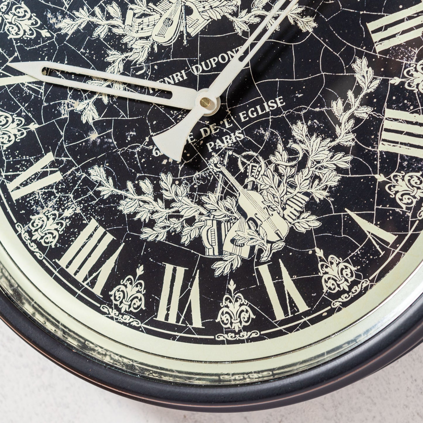 掛け時計 アイアン製 HENRI DUPONT CLOCK ブラック アップ2