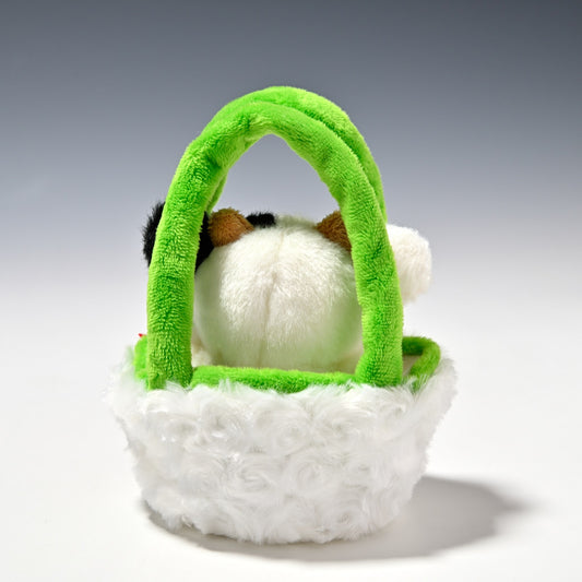 キュート販売 CUTE ぬいぐるみ ファームコレクション お出かけシリーズ ウシ B0007 バッグの色ホワイト 後ろ