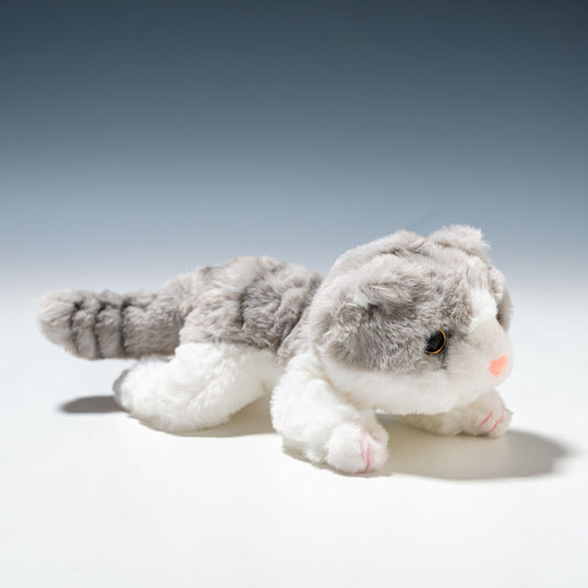 CUTE キュート販売 ぬいぐるみ くたくたニャンコ スコティッシュフィールド 灰 SS C0072 左横