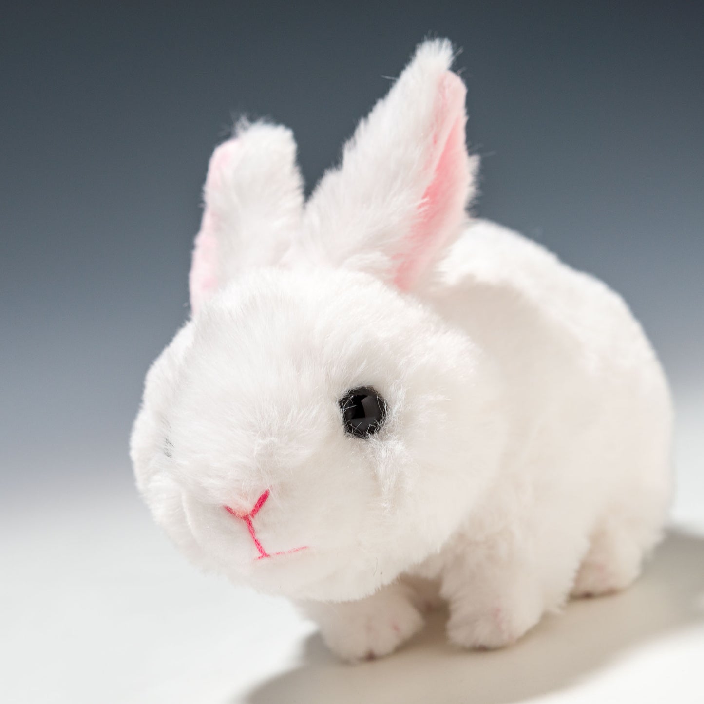 キュート販売 CUTE ぬいぐるみ ファームコレクション MOU MOU むーむー ウサギ 白 S F0328 左横顔