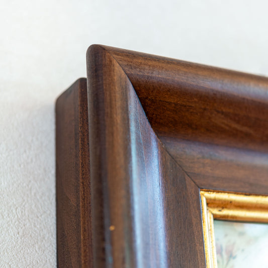 イタリア製 木製 ハンドペイント 壁掛け時計 ウォールクロック ローズ アップ