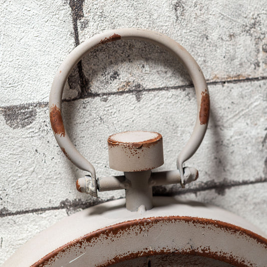 アイアン製 掛け時計 アンジュール クロック グレー アップ