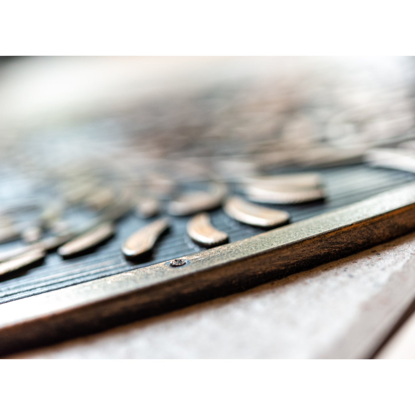 天然ゴム ドアマット 半円型 ラバー玄関マット プランツ アップ