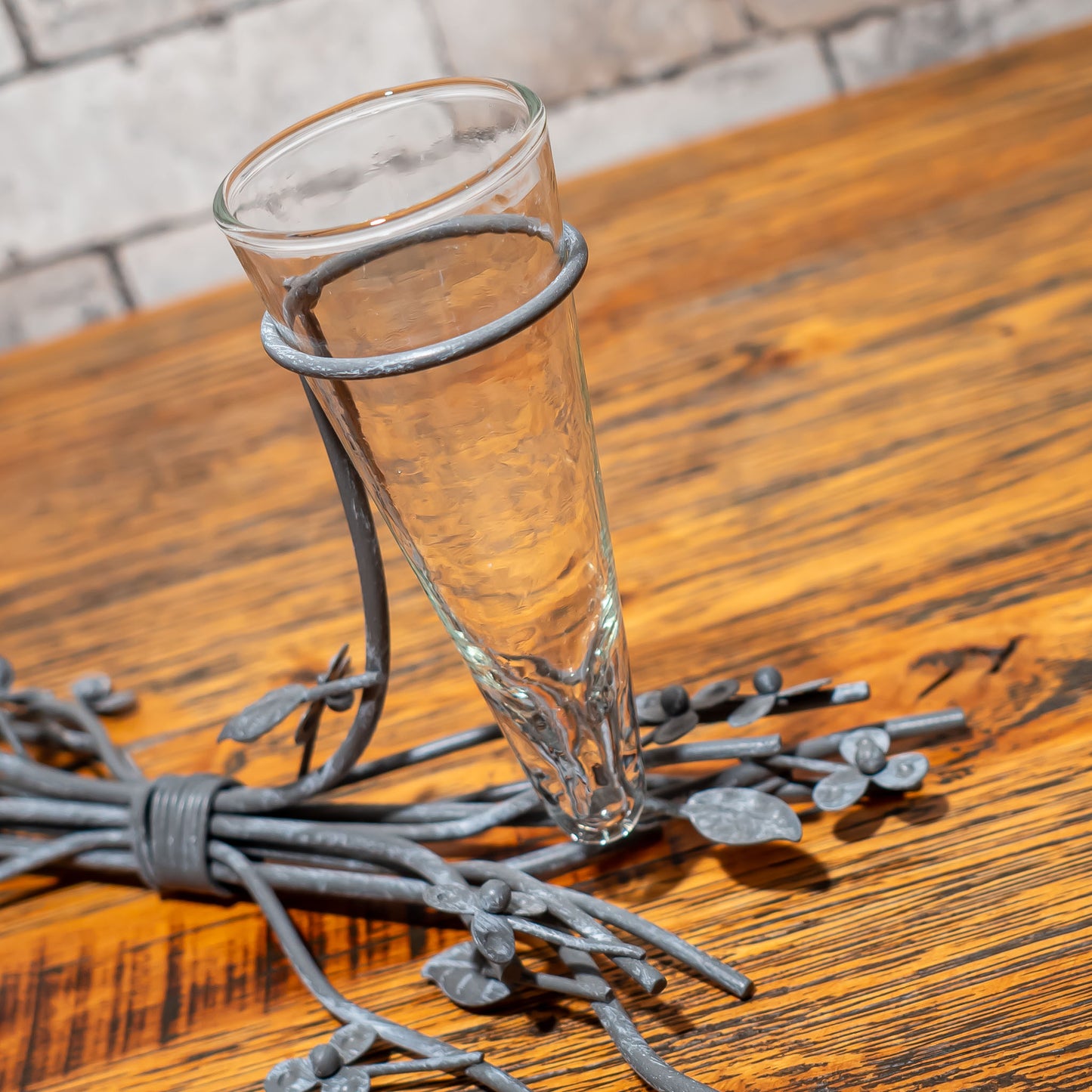 アイアン製 ガラス花瓶・フラワーベース ツイング 2ベース アップ5