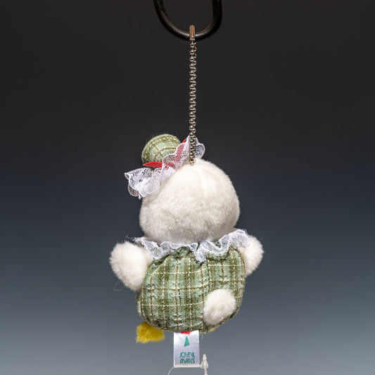 たけのこ TAKENOKO ぬいぐるみ プチぶらんでーと ボールチェーン アヒル 90201 ぶら下げた後ろ姿