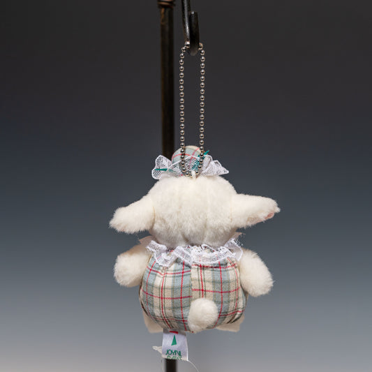 たけのこ TAKENOKO ぬいぐるみ プチぶらんでーと ボールチェーン ヒツジ 90204 ぶら下げた後ろ姿