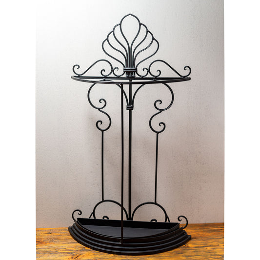 アイアン製 傘立て 半円型 スリム 正面