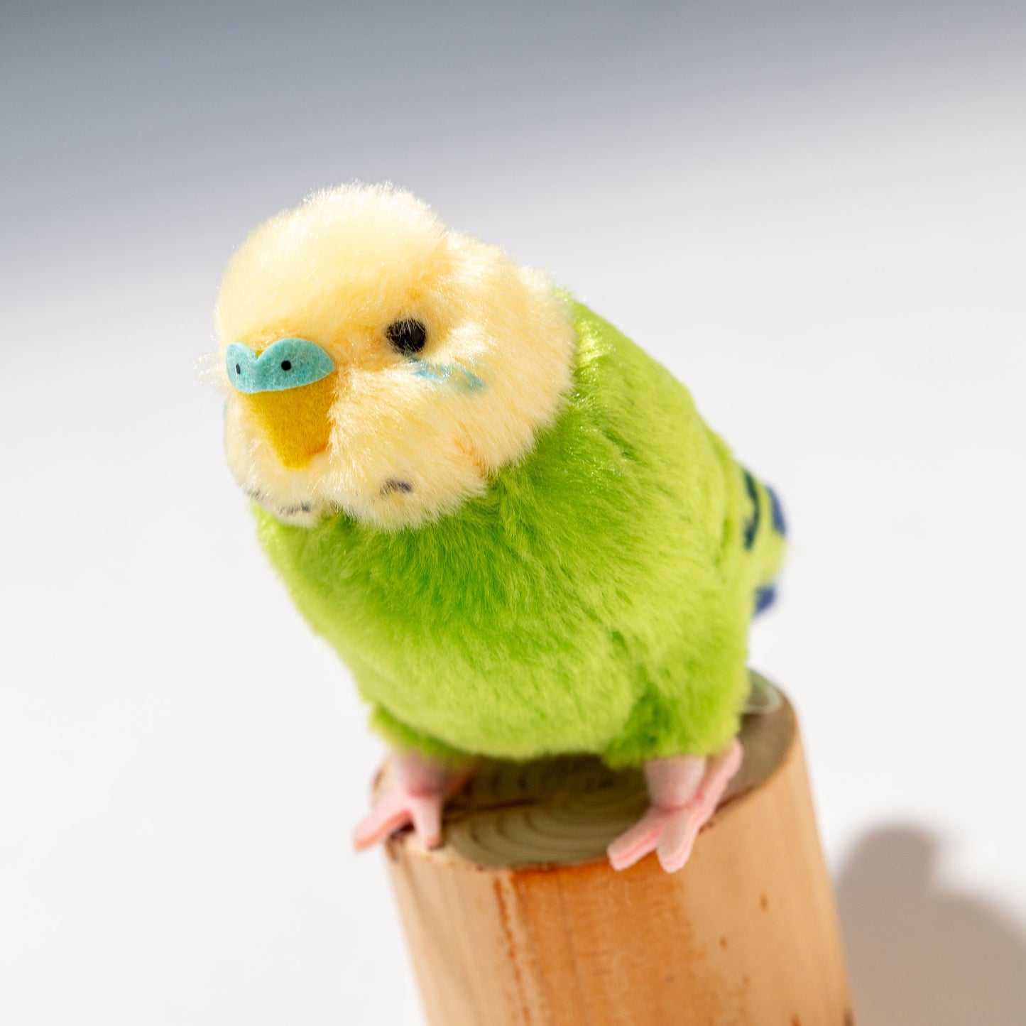 吉徳 ぬいぐるみ ことりのね セキセイインコ グリーン 180091 左横顔