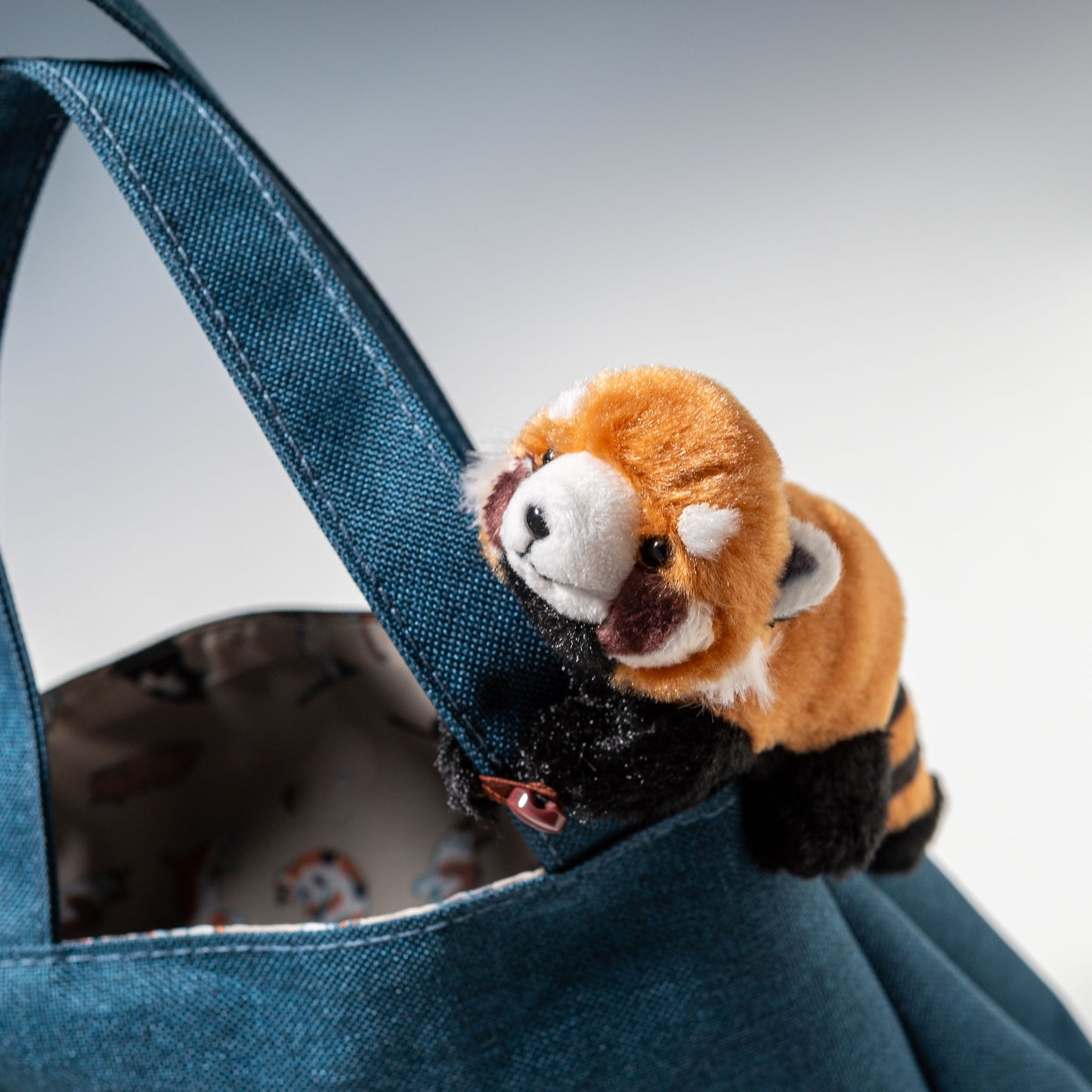 くっつきたい!レッサーパンダ 180118 | 吉徳のバッグに取り付けたところ