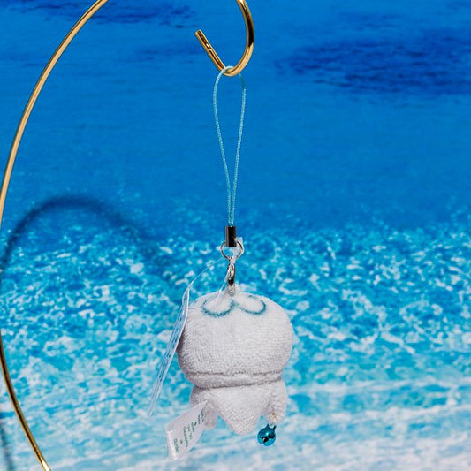 たけのこ TAKENOKO ぬいぐるみ マリンシリーズ クラゲ ストラップ ブルー 38122 後ろ