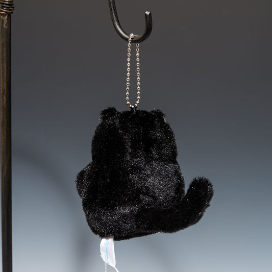 オリエンタルトーイ ぬいぐるみ 黒猫 こてつ ボールチェーン HF-100 後ろ姿