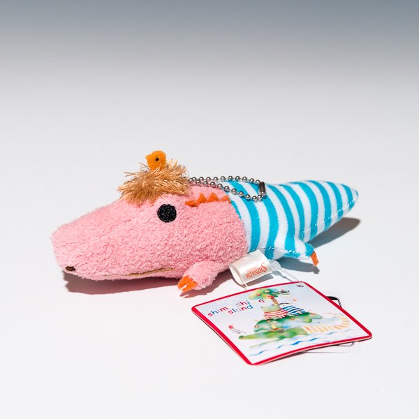 シナダ SHINADA ぬいぐるみ わにとことり(S)ピンク WAKO-0068P アップ