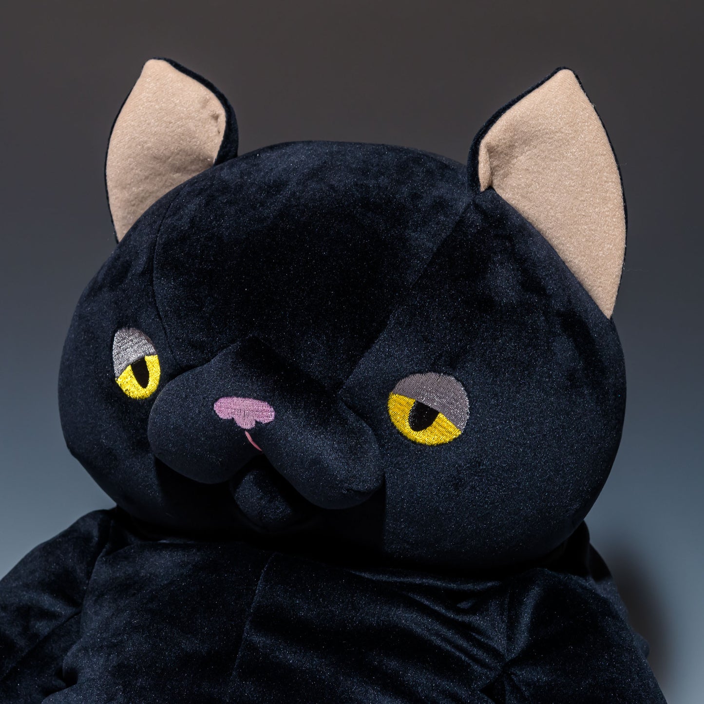 シナダ SHINADA ぬいぐるみ もちねこ クロ(XL) MONE-0880B 左横顔