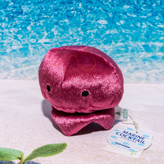 たけのこ TAKENOKO ぬいぐるみ パールクラゲ (押笛入) 紫 80808 左横から