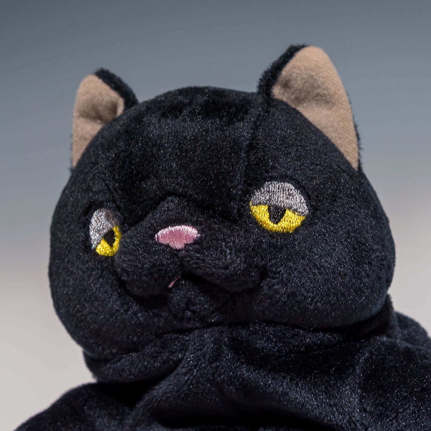 シナダ SHINADA ぬいぐるみ もちねこ クロ(M) MONE-0230B 左横顔