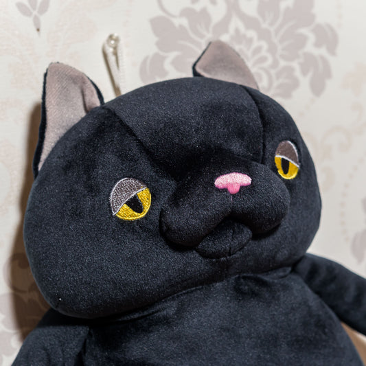 シナダ SHINADA ぬいぐるみ もちねこBOXティッシュケース クロ MONB-0330B 右横顔