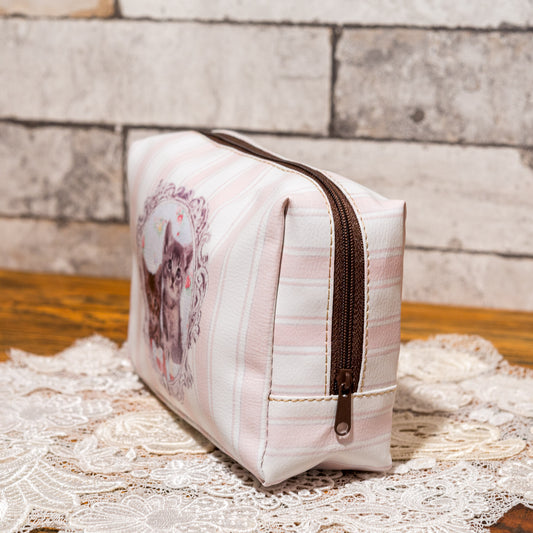 洗面化粧ポーチ 2匹の猫ちゃん カメオ 右横